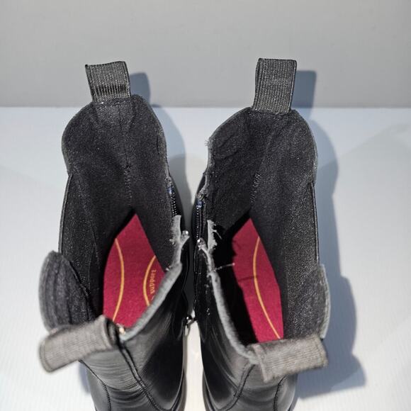 NEW Munro Heath Ankle Bootie Womens 8.5 Black Leather Water Resistant Chelsea - Picture 9 of 13